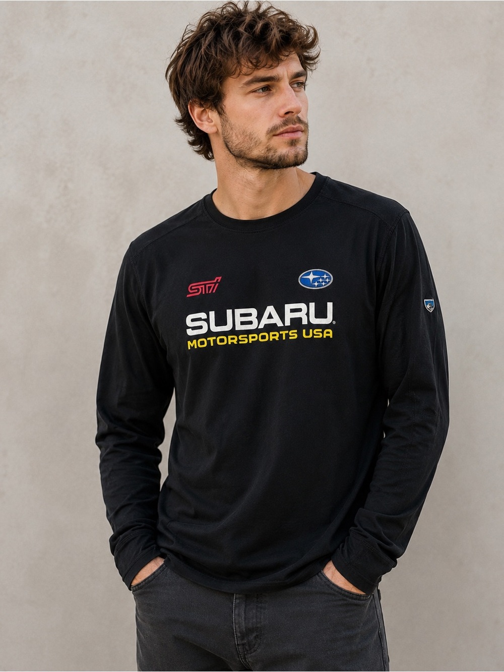 KUHL Subaru Motorsports USA STI Long Sleeve Tee Shirt XL Black Rally Racing